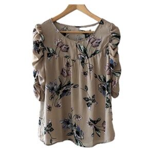 Floral Beige Women's Top